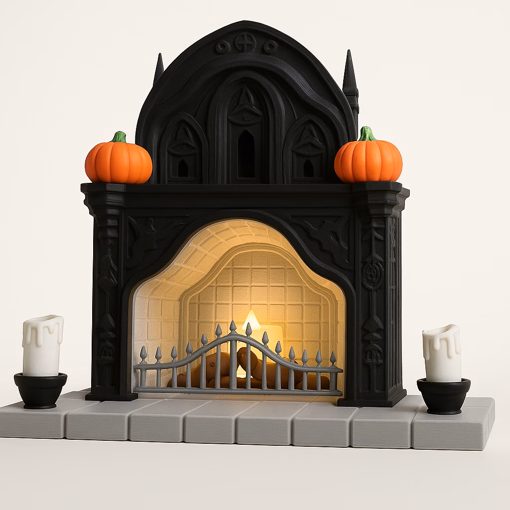 Halloween Kamin | Gruselige Dekoration